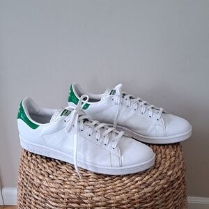 Adidas Mens Stan Smith Golf Limited‎ Edition White Leather Golf Sneakers S-14